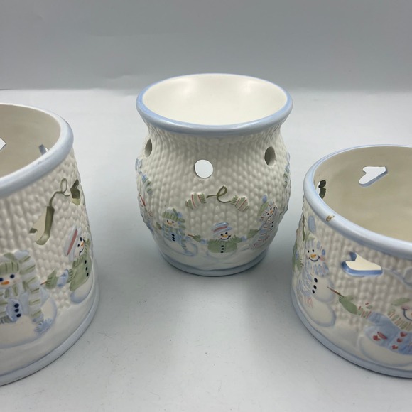 Yankee Candle Snow Folks Candle Holders Simmer Pot Mitten Tea Light Votive 6 - Picture 5 of 15